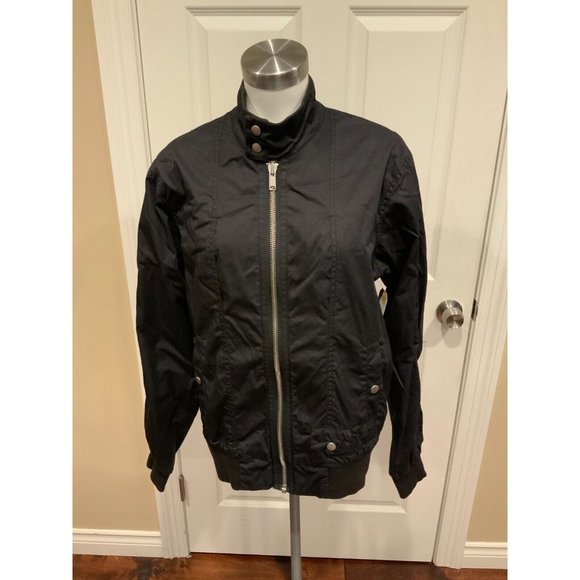Marc by Marc Jacobs Black Zip-Up Jacket w/ Snap Button Collar, Size Medium - Picture 1 of 8